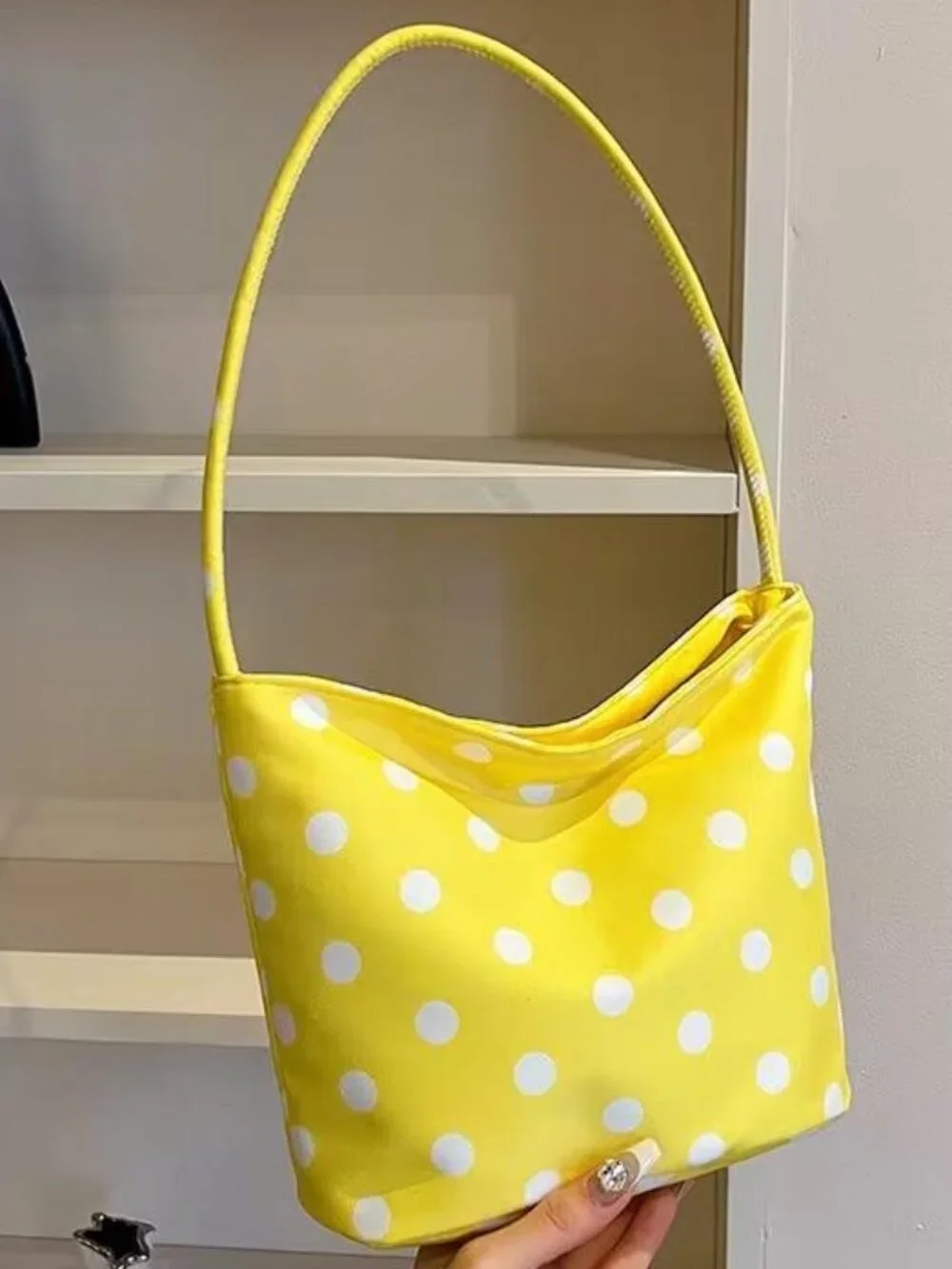 YELLOW POLKA DOT BAG